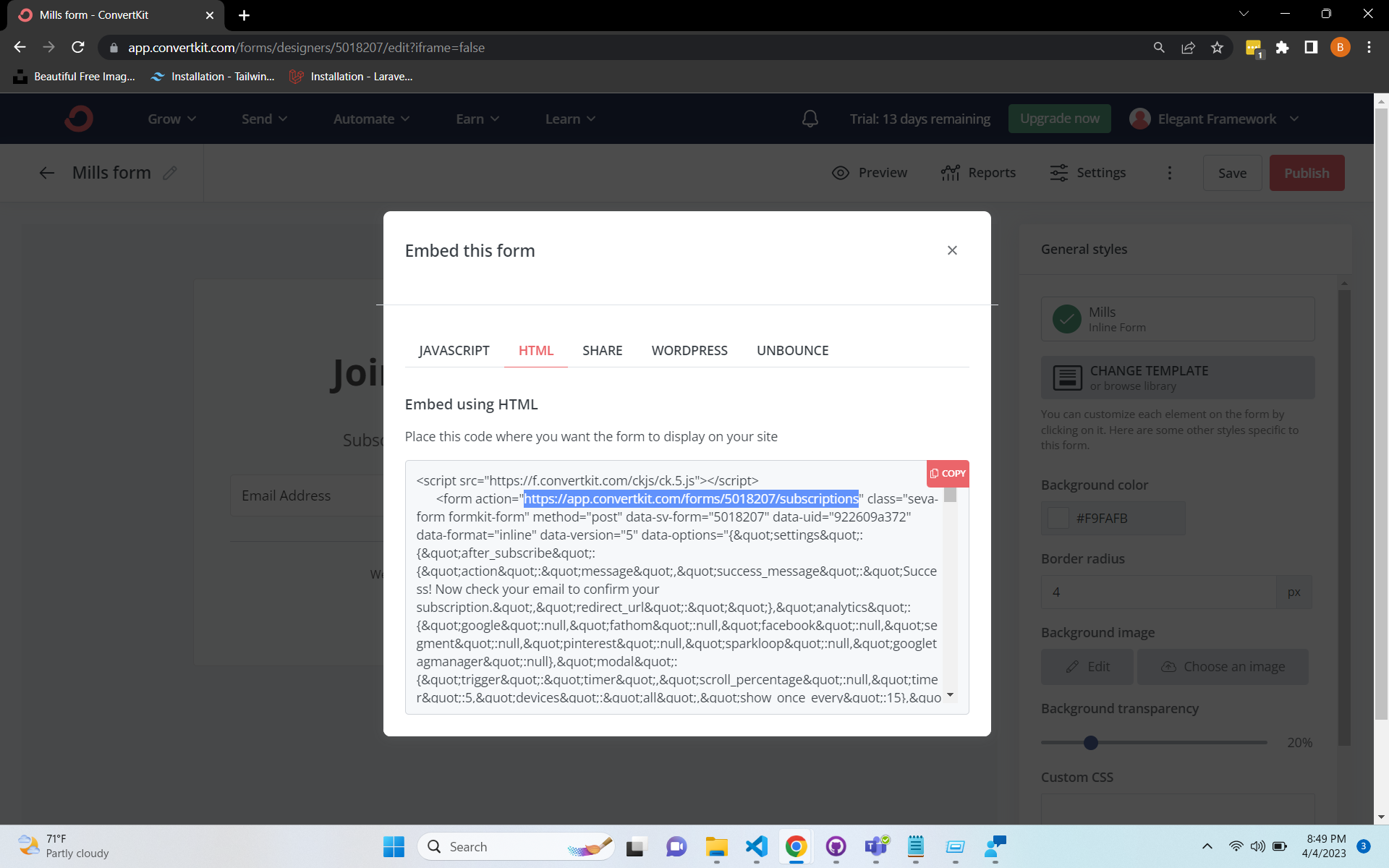 ConvertKit and Elegant together make it easy to grow your email subscribers lists